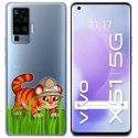 Funda Gel Transparente para Vivo X51 5G diseño Tigre Dibujos