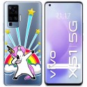 Funda Gel Transparente para Vivo X51 5G diseño Unicornio Dibujos