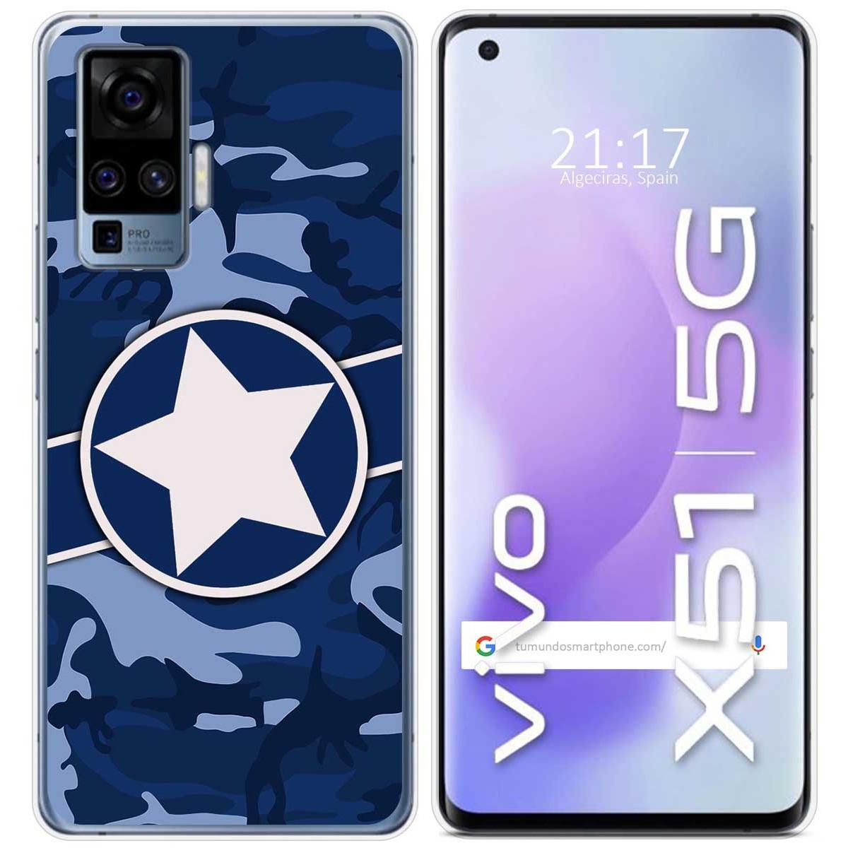 Funda Gel Tpu para Vivo X51 5G diseño Camuflaje 03 Dibujos