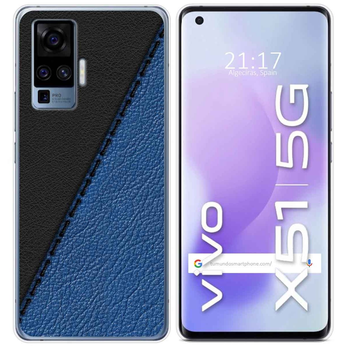 Funda Gel Tpu para Vivo X51 5G diseño Cuero 02 Dibujos