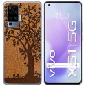 Funda Gel Tpu para Vivo X51 5G diseño Cuero 03 Dibujos