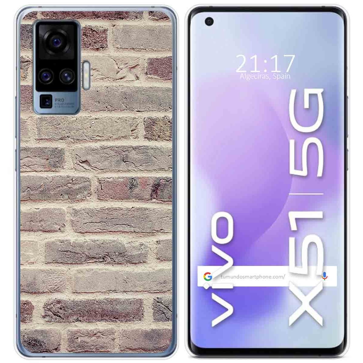 Funda Gel Tpu para Vivo X51 5G diseño Ladrillo 01 Dibujos