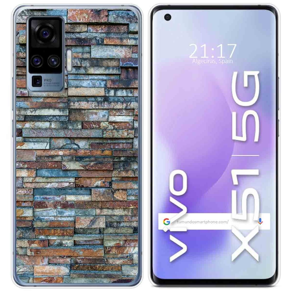 Funda Gel Tpu para Vivo X51 5G diseño Ladrillo 05 Dibujos