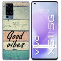 Funda Gel Tpu para Vivo X51 5G diseño Madera 01 Dibujos
