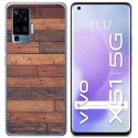 Funda Gel Tpu para Vivo X51 5G diseño Madera 03 Dibujos