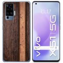Funda Gel Tpu para Vivo X51 5G diseño Madera 05 Dibujos