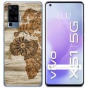 Funda Gel Tpu para Vivo X51 5G diseño Madera 07 Dibujos