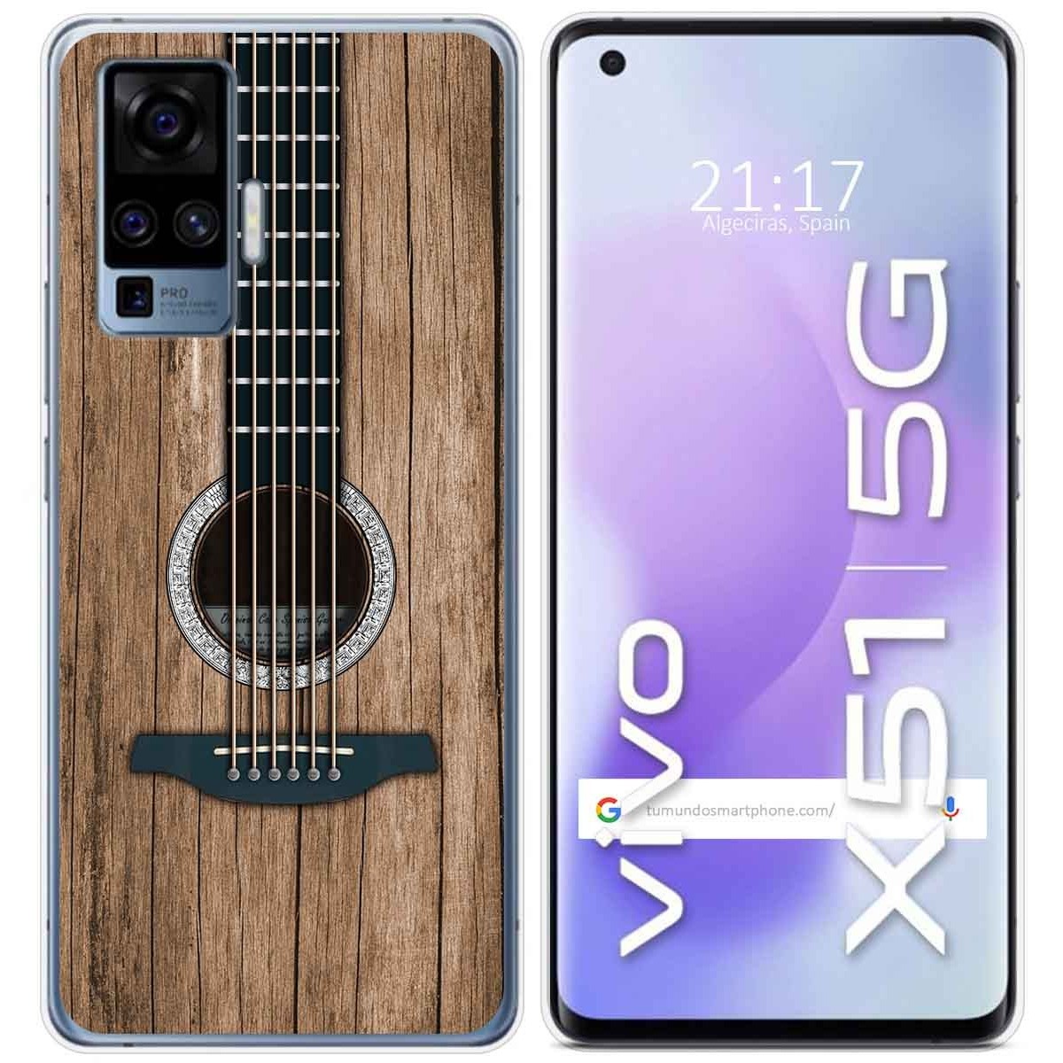 Funda Gel Tpu para Vivo X51 5G diseño Madera 11 Dibujos