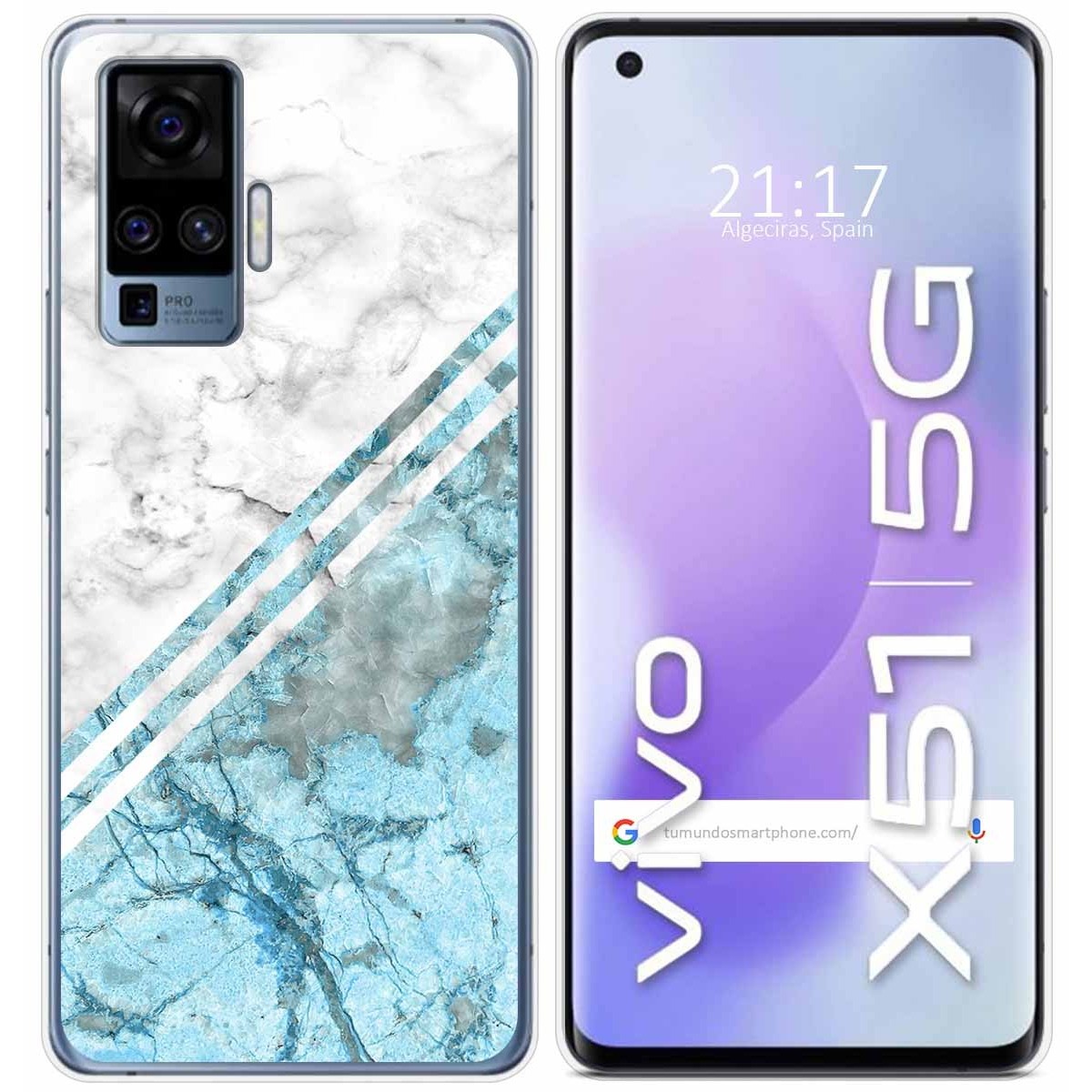 Funda Gel Tpu para Vivo X51 5G diseño Mármol 02 Dibujos
