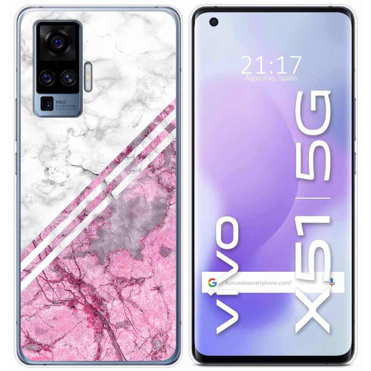 Funda Gel Tpu para Vivo X51 5G diseño Mármol 03 Dibujos