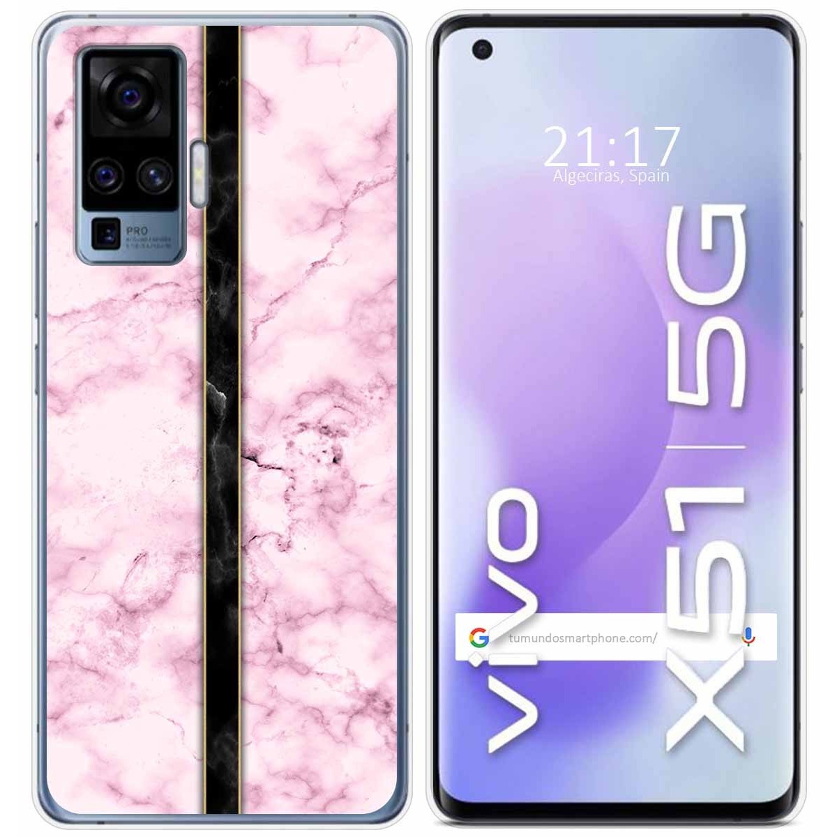 Funda Gel Tpu para Vivo X51 5G diseño Mármol 04 Dibujos
