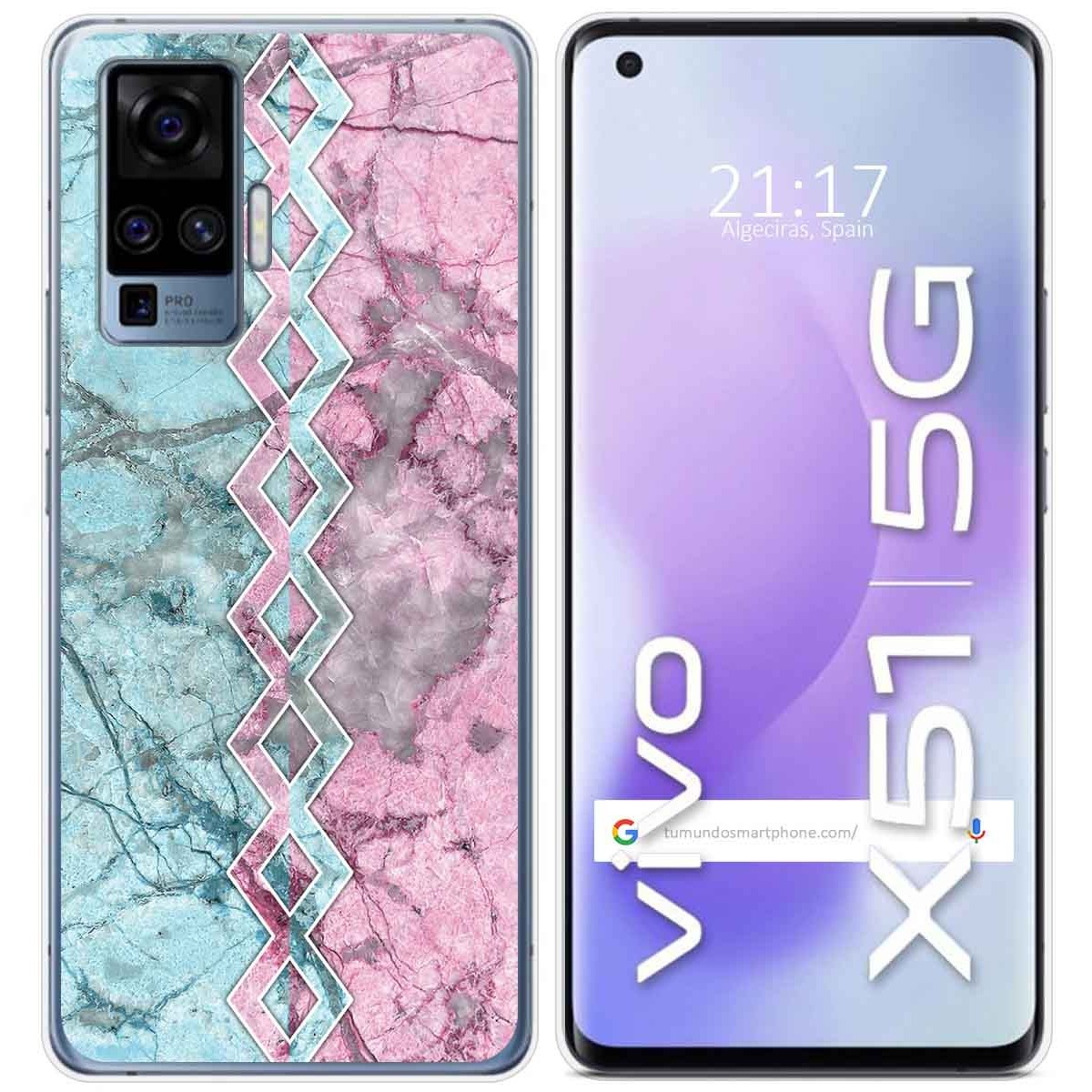 Funda Gel Tpu para Vivo X51 5G diseño Mármol 08 Dibujos