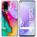 Funda Gel Tpu para Vivo X51 5G diseño Mármol 15 Dibujos