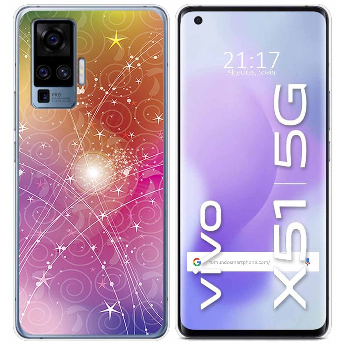Funda Gel Tpu para Vivo X51 5G diseño Abstracto Dibujos