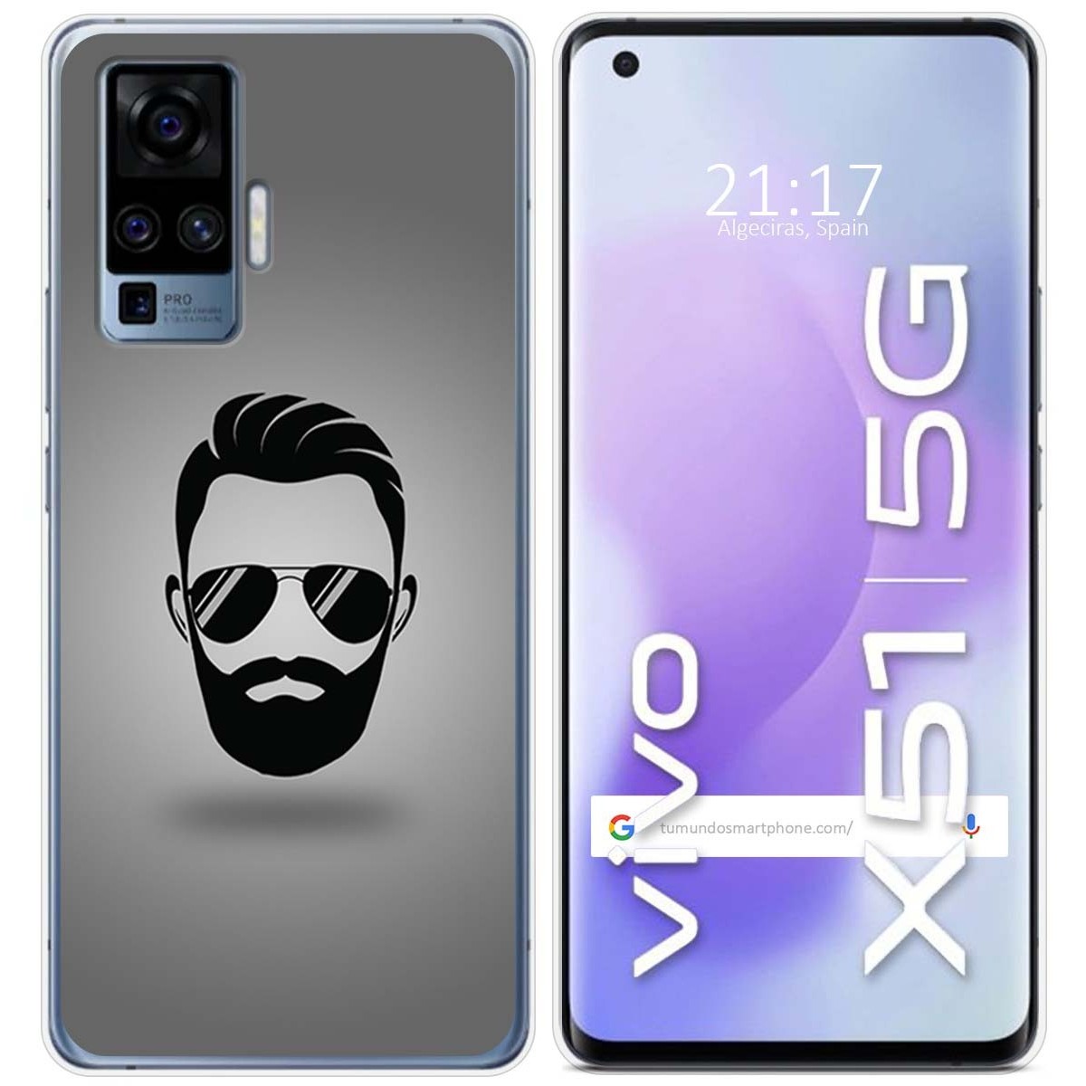 Funda Gel Tpu para Vivo X51 5G diseño Barba Dibujos