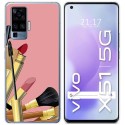 Funda Gel Tpu para Vivo X51 5G diseño Brochas Dibujos