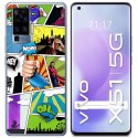 Funda Gel Tpu para Vivo X51 5G diseño Comic Dibujos