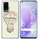 Funda Gel Tpu para Vivo X51 5G diseño Creativity Dibujos