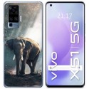 Funda Gel Tpu para Vivo X51 5G diseño Elefante Dibujos