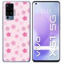 Funda Gel Tpu para Vivo X51 5G diseño Flores Dibujos
