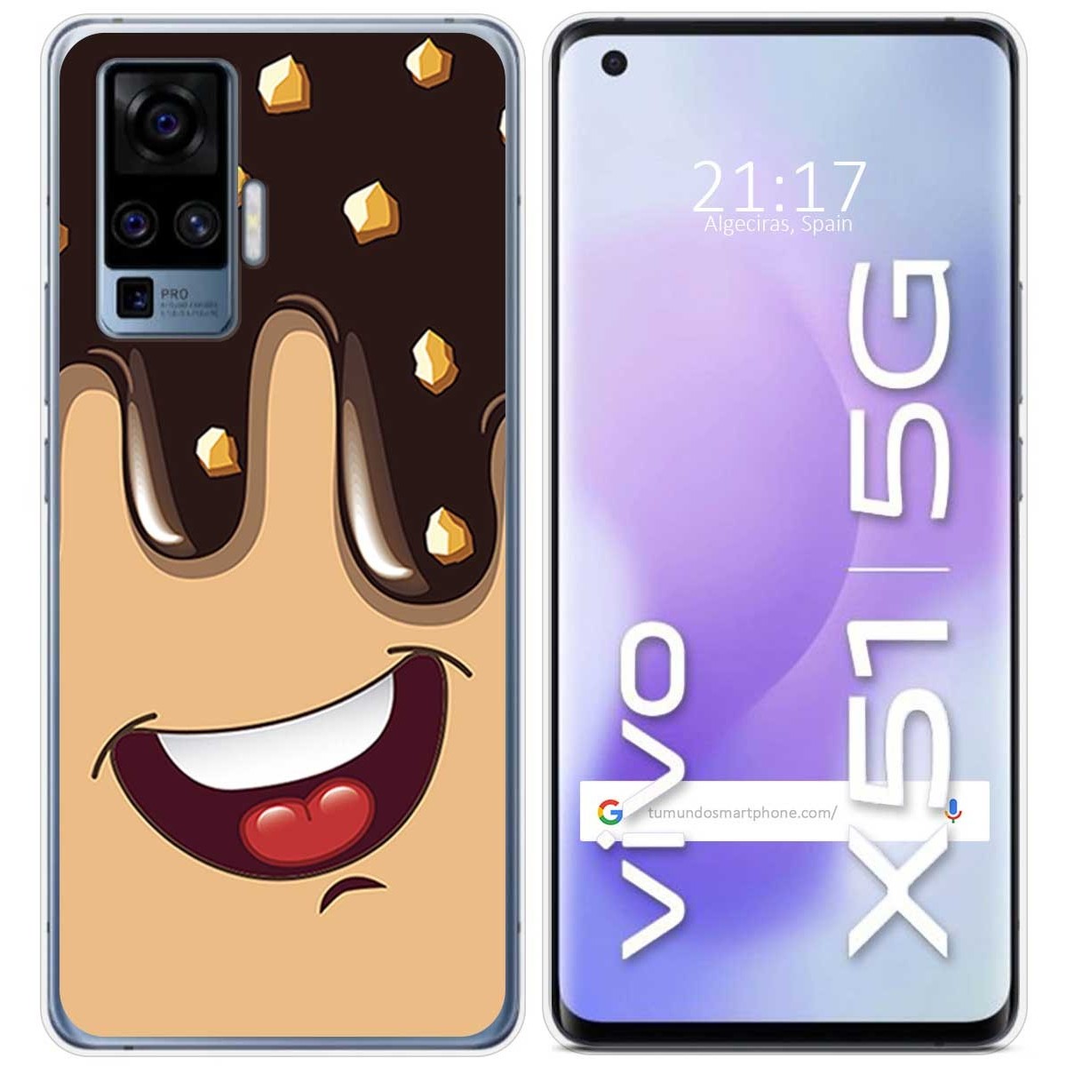 Funda Gel Tpu para Vivo X51 5G diseño Helado Chocolate Dibujos