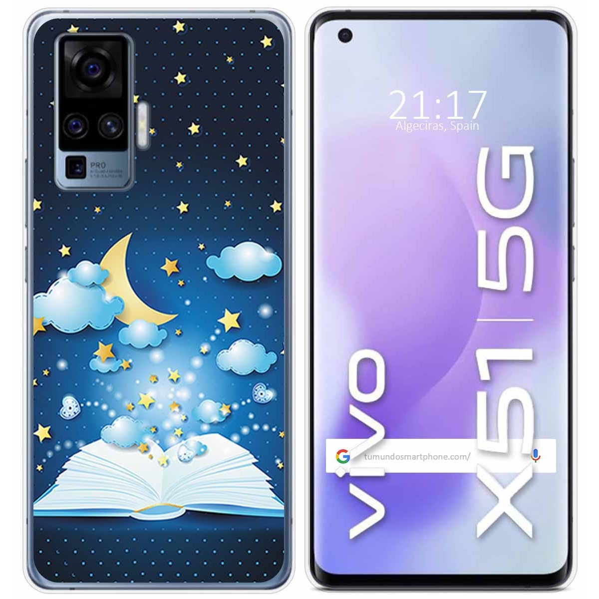 Funda Gel Tpu para Vivo X51 5G diseño Libro Cuentos Dibujos