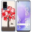 Funda Gel Tpu para Vivo X51 5G diseño Pajaritos Dibujos