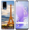 Funda Gel Tpu para Vivo X51 5G diseño Paris Dibujos