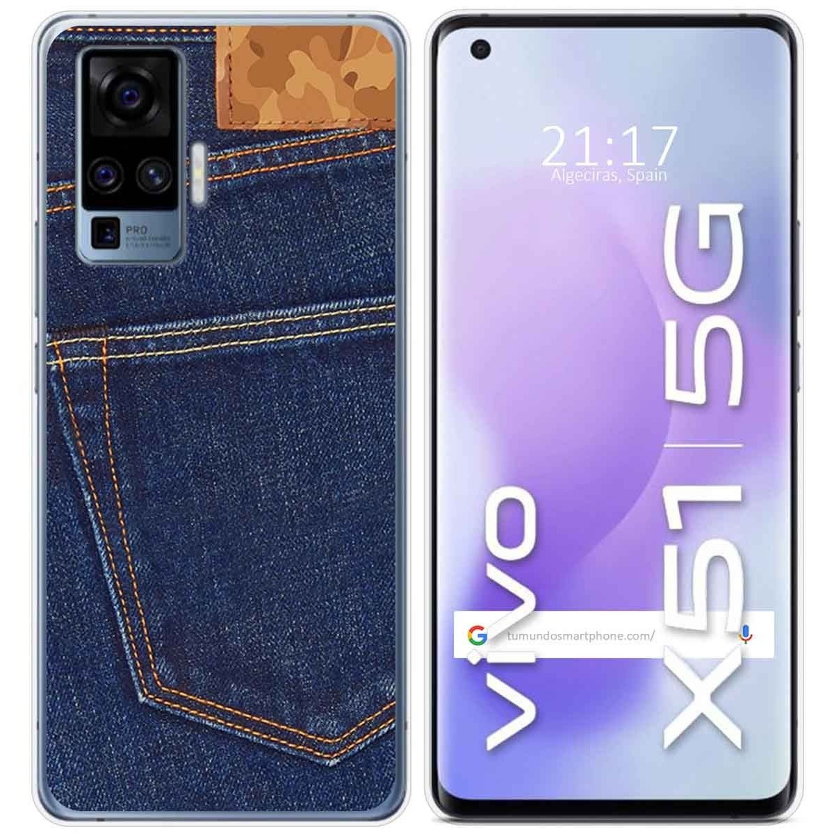 Funda Gel Tpu para Vivo X51 5G diseño Vaquero Dibujos
