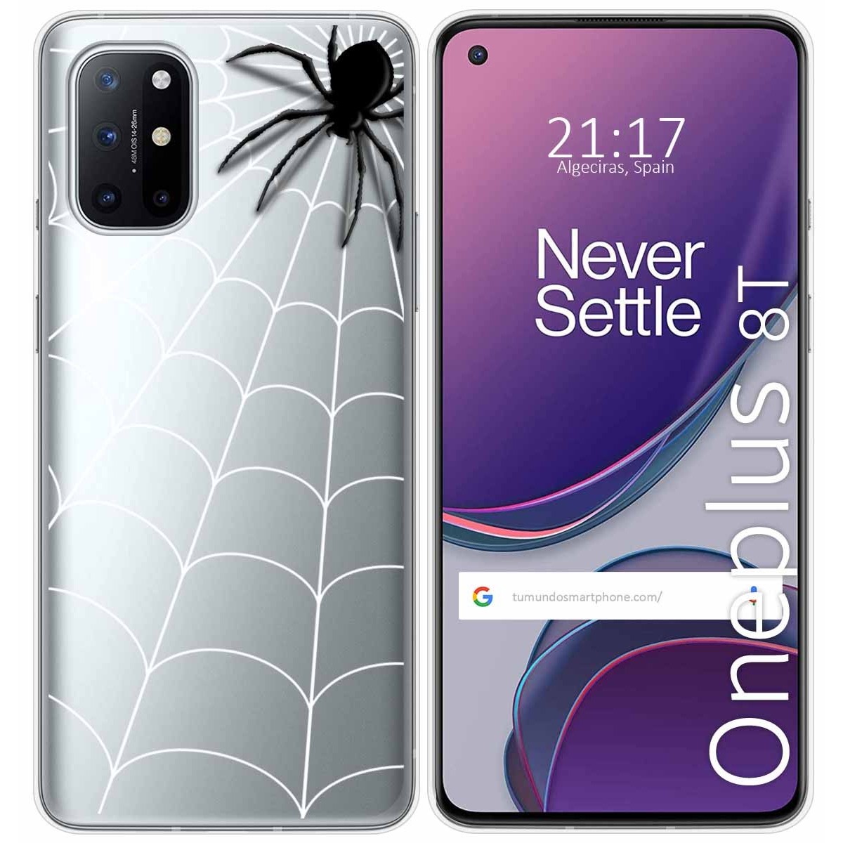 Funda Gel Transparente para OnePlus 8T 5G diseño Araña Dibujos