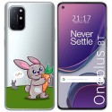 Funda Gel Transparente para OnePlus 8T 5G diseño Conejo Dibujos