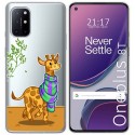 Funda Gel Transparente para OnePlus 8T 5G diseño Jirafa Dibujos
