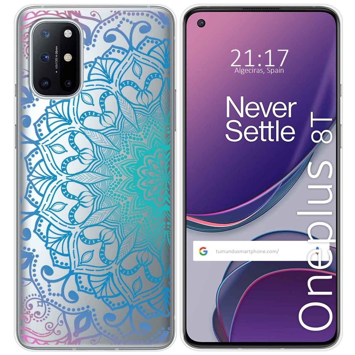 Funda Gel Transparente para OnePlus 8T 5G diseño Mandala Dibujos