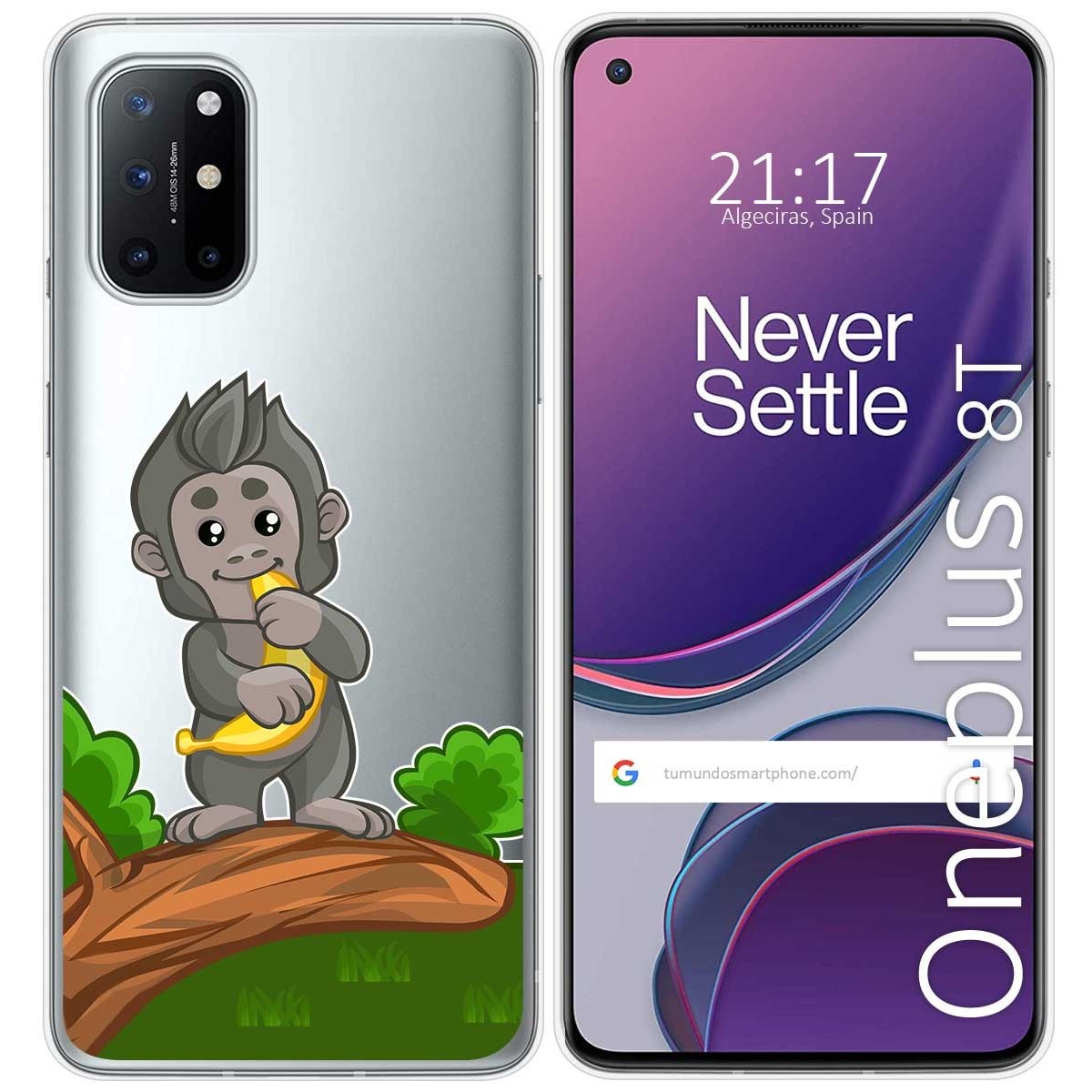 Funda Gel Transparente para OnePlus 8T 5G diseño Mono Dibujos