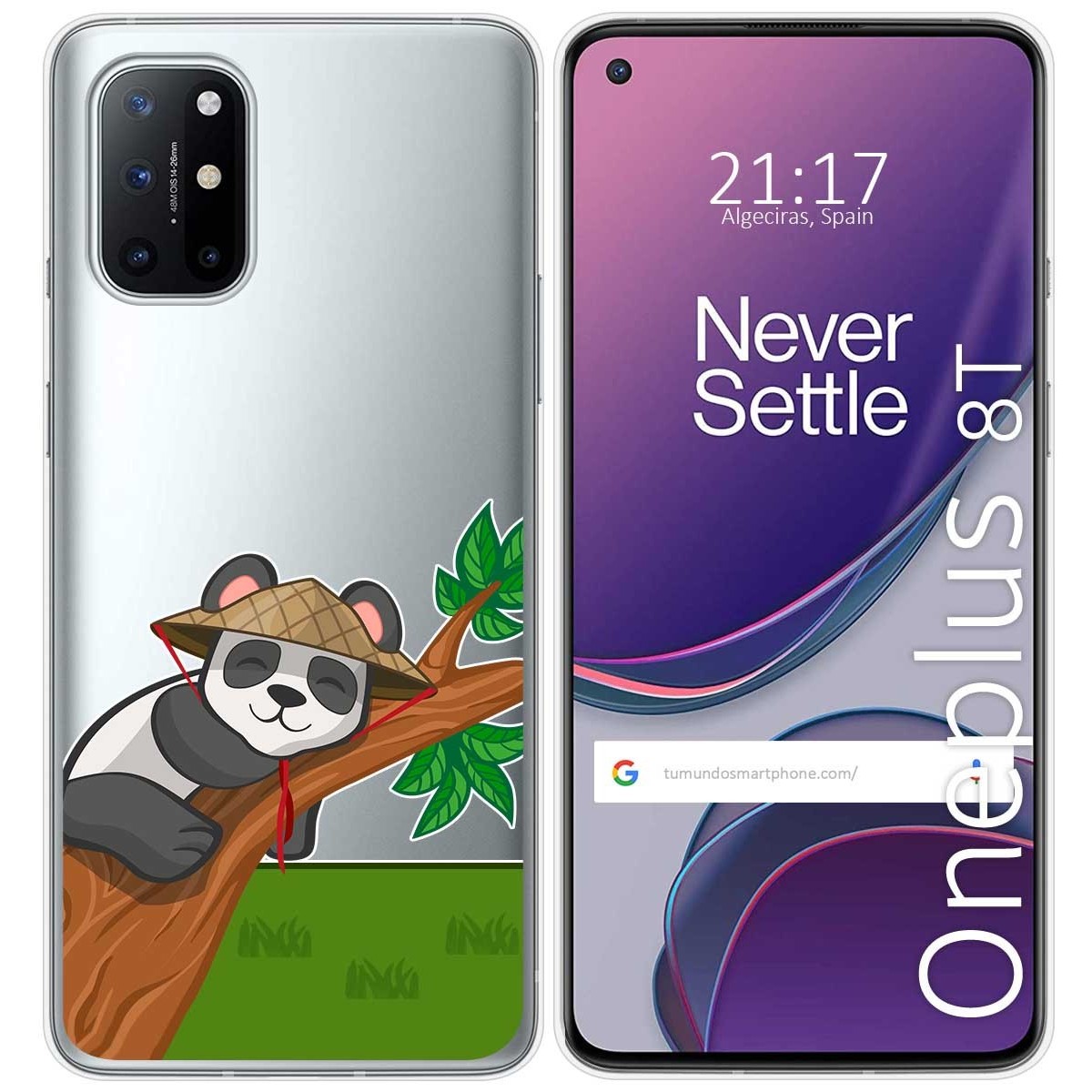Funda Gel Transparente para OnePlus 8T 5G diseño Panda Dibujos