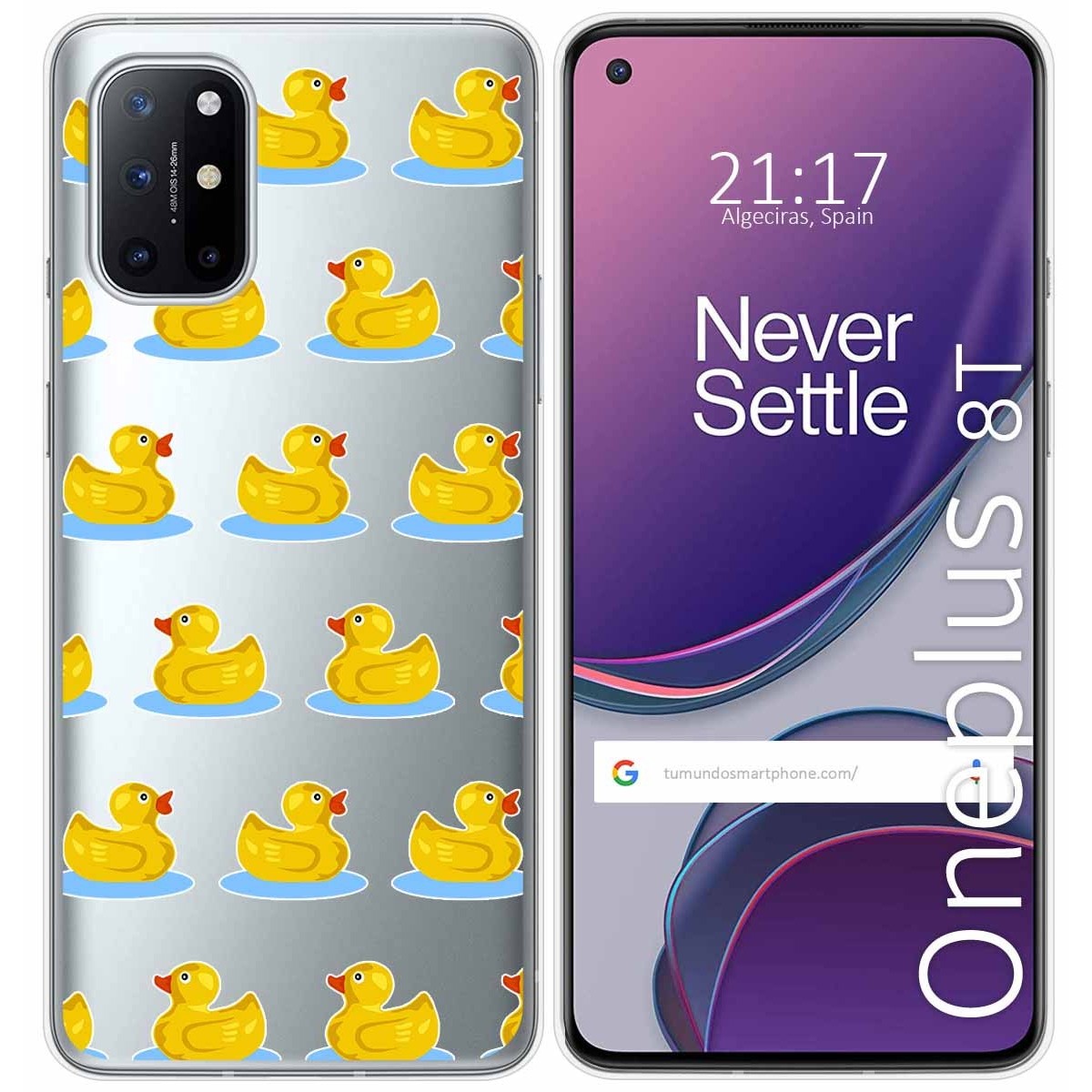 Funda Gel Transparente para OnePlus 8T 5G diseño Pato Dibujos