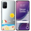 Funda Gel Transparente para OnePlus 8T 5G diseño Playa Dibujos