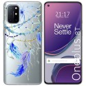 Funda Gel Transparente para OnePlus 8T 5G diseño Plumas Dibujos
