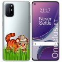 Funda Gel Transparente para OnePlus 8T 5G diseño Tigre Dibujos
