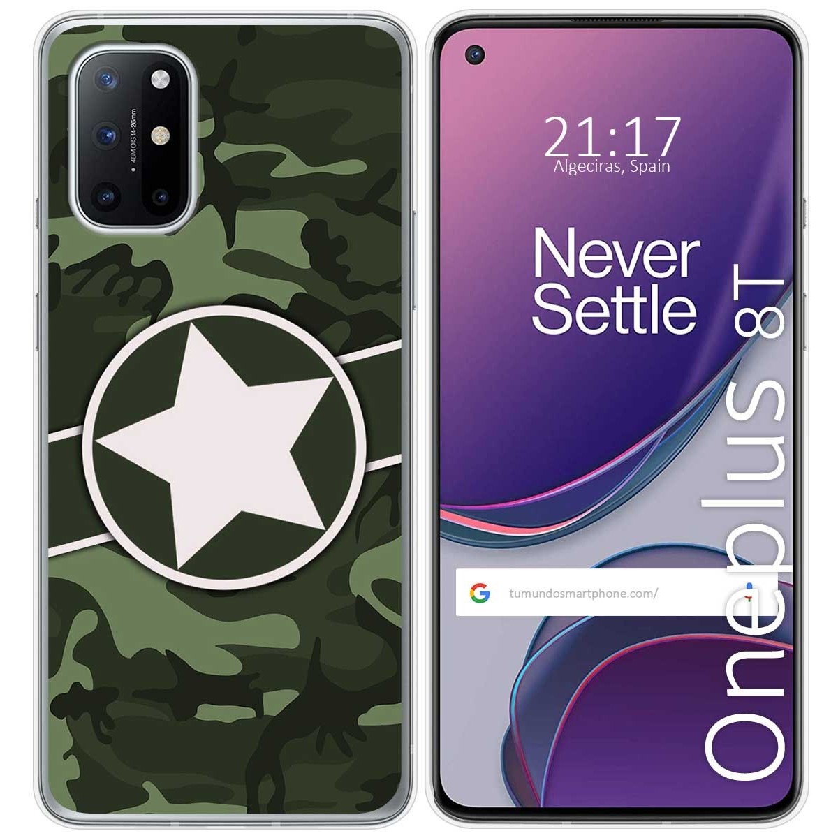 Funda Gel Tpu para OnePlus 8T 5G diseño Camuflaje 01 Dibujos