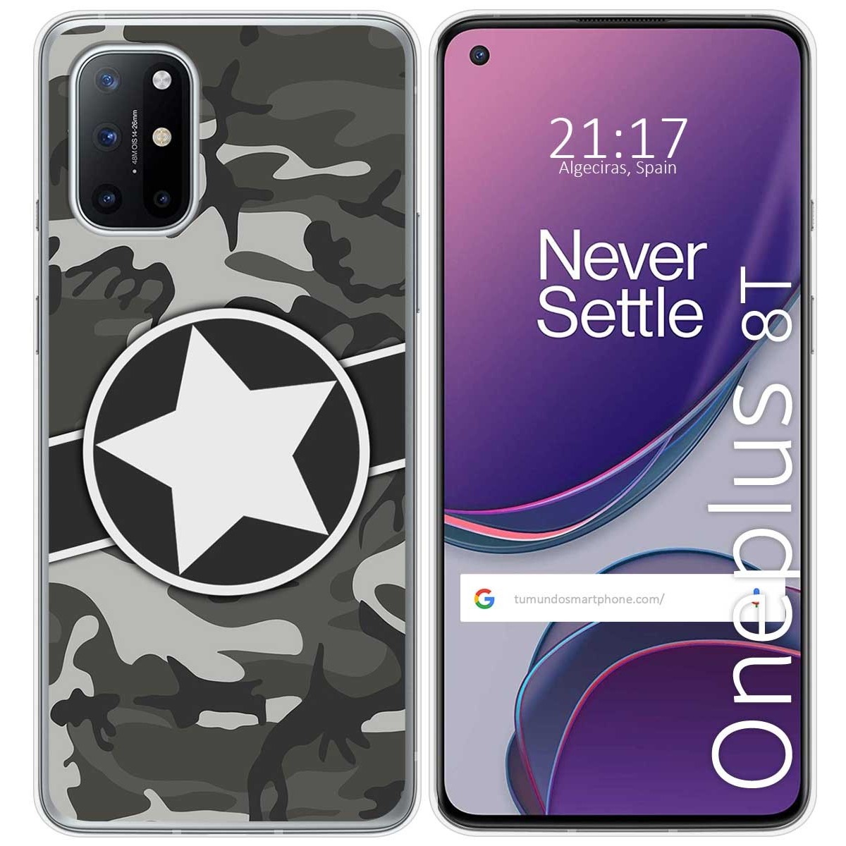 Funda Gel Tpu para OnePlus 8T 5G diseño Camuflaje 02 Dibujos
