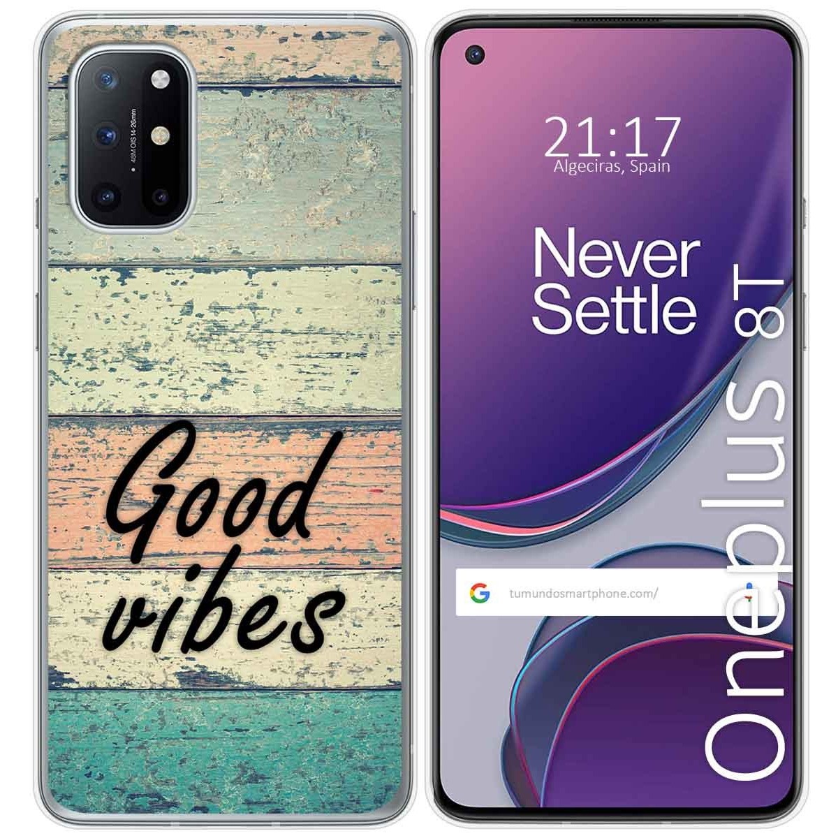 Funda Gel Tpu para OnePlus 8T 5G diseño Madera 01 Dibujos