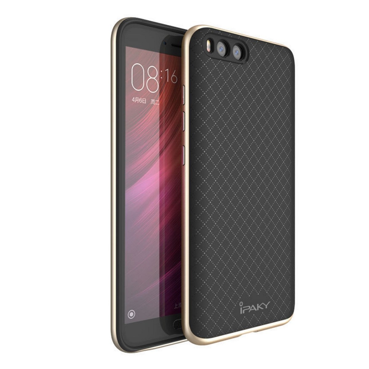 Funda Tipo Neo Hybrid (Pc+Tpu) Negra / Dorada para Xiaomi Mi6