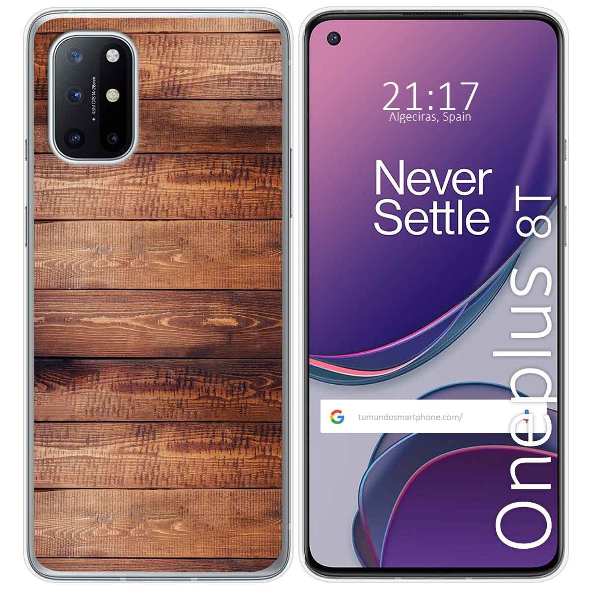Funda Gel Tpu para OnePlus 8T 5G diseño Madera 02 Dibujos