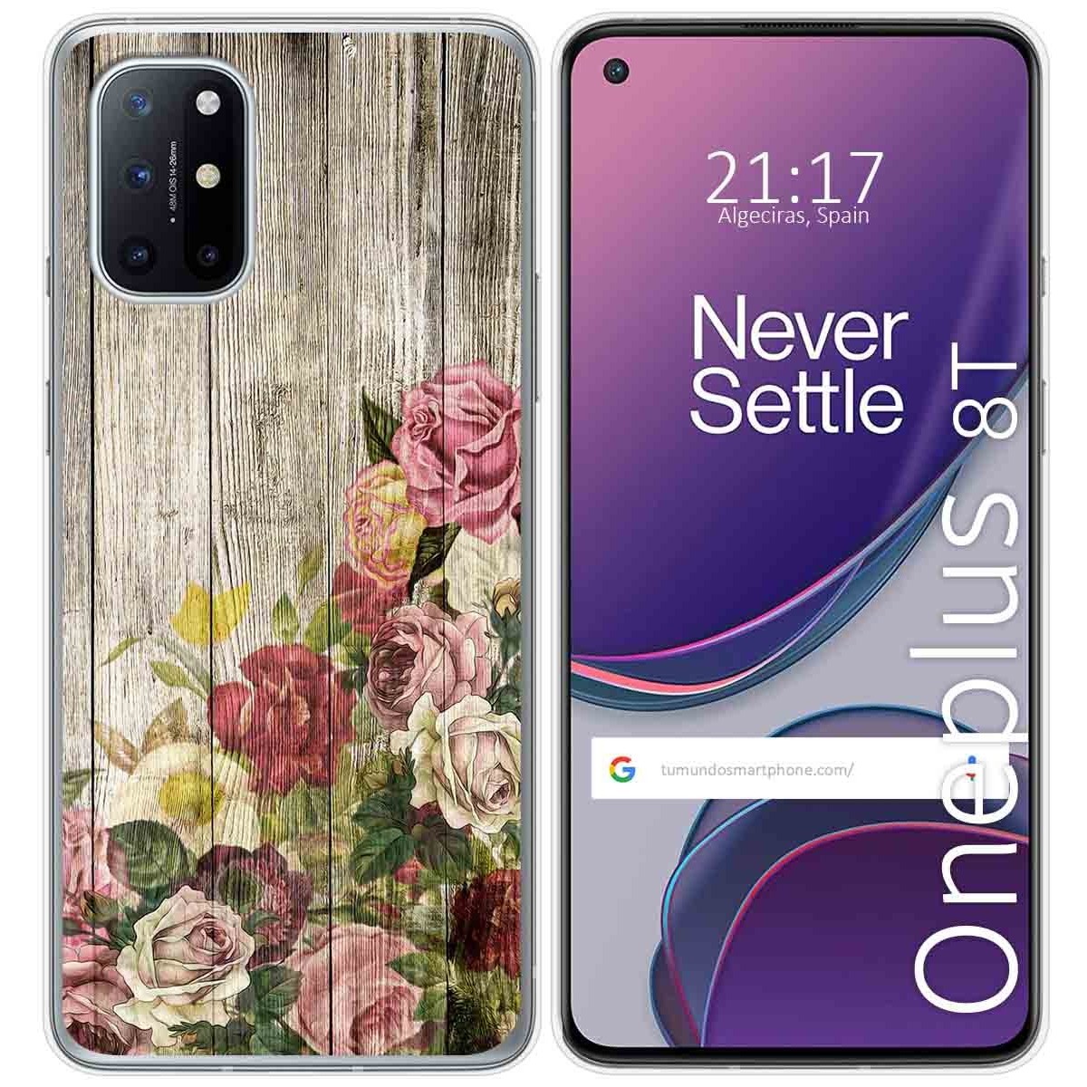 Funda Gel Tpu para OnePlus 8T 5G diseño Madera 08 Dibujos