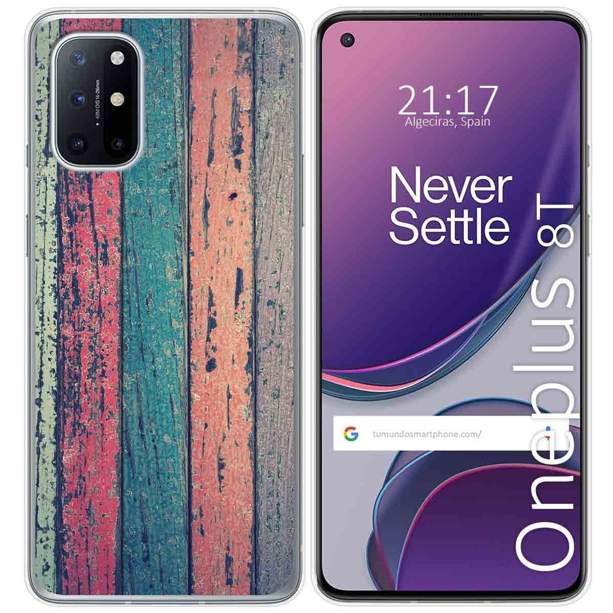 Funda Gel Tpu para OnePlus 8T 5G diseño Madera 10 Dibujos