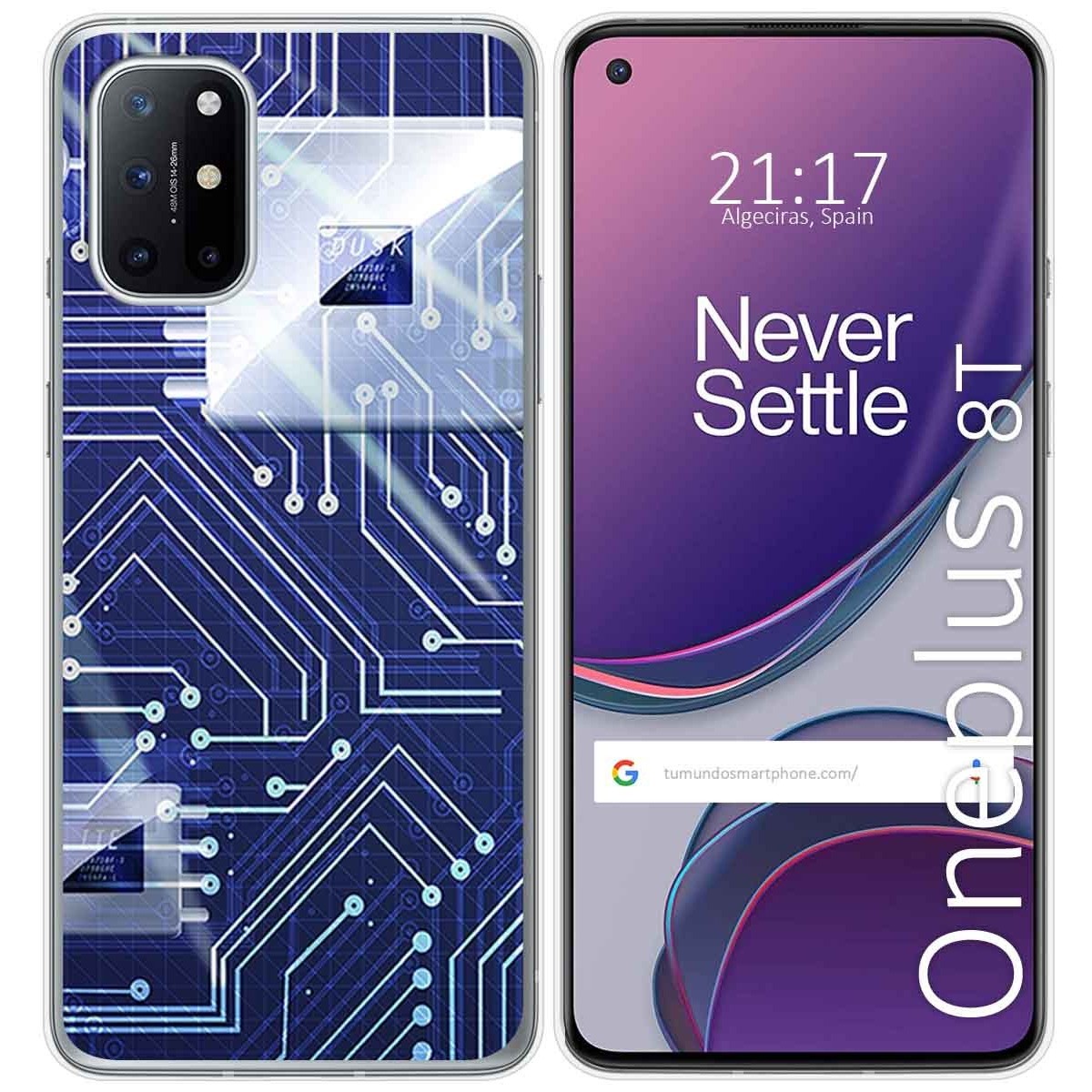 Funda Gel Tpu para OnePlus 8T 5G diseño Circuito Dibujos