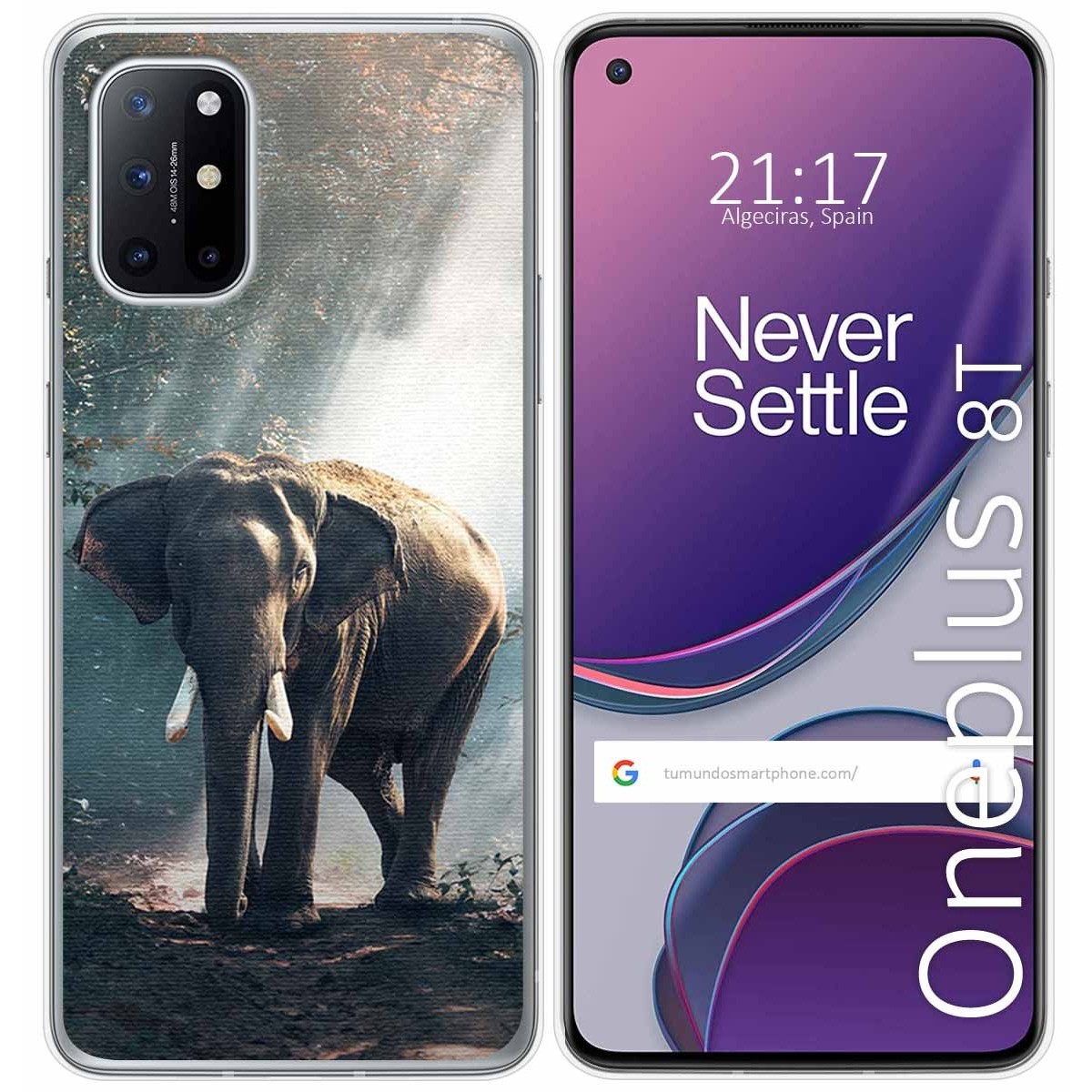 Funda Gel Tpu para OnePlus 8T 5G diseño Elefante Dibujos