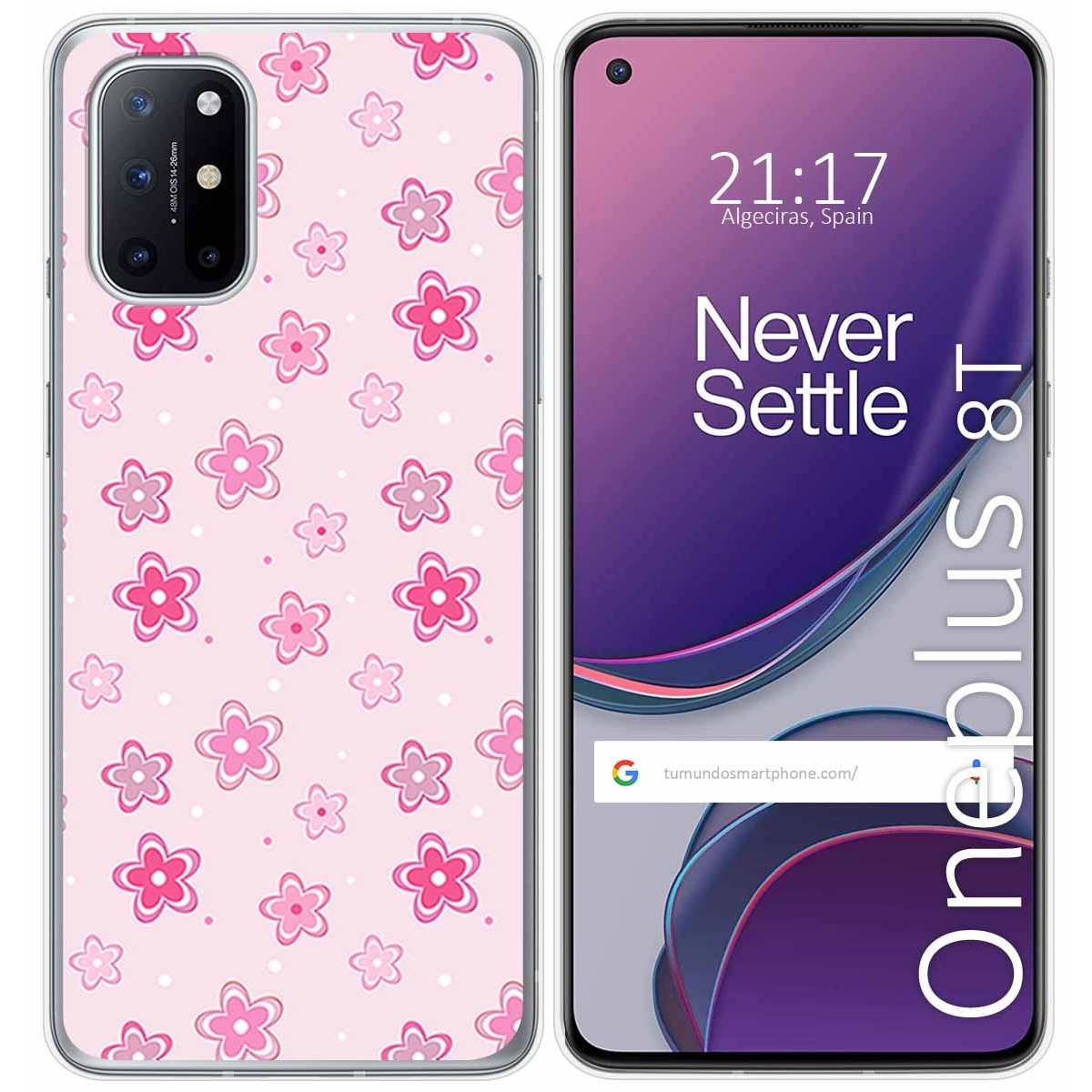 Funda Gel Tpu para OnePlus 8T 5G diseño Flores Dibujos