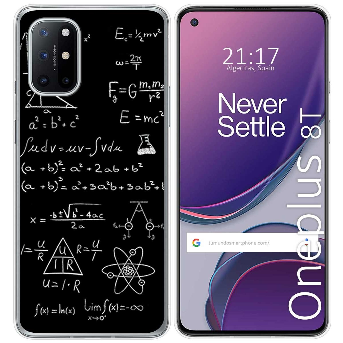 Funda Gel Tpu para OnePlus 8T 5G diseño Formulas Dibujos